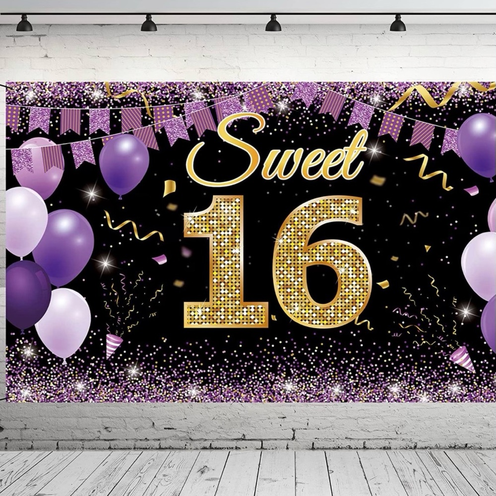16th birthday banner.